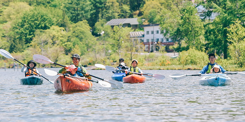 60mins Local Trip 自然の中で親子で遊び、学ぶ。白樺湖でカヌー体験